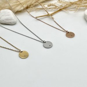 Disc Stone Necklace